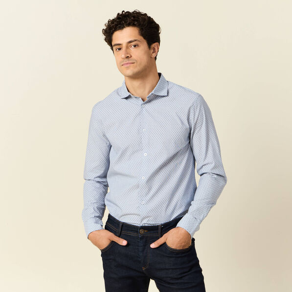 Chemise manches longues bleu homme