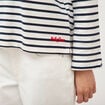 Marini&egrave;re manches longues broderie ecru femme