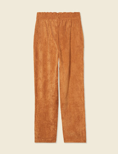 Tregging velours 7/8ème beige femme