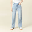 Jeans large éco-responsable denim snow bleu femme