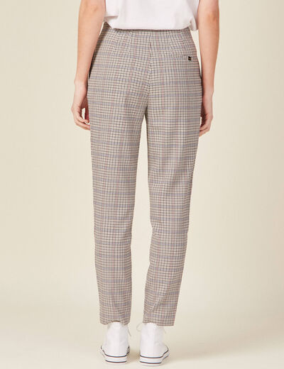 Pantalon carotte bleu marine femme
