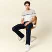 T-shirt manches courtes marron foncé homme