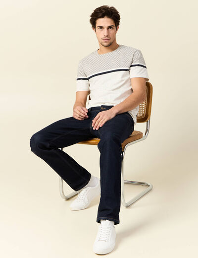 T-shirt manches courtes marron foncé homme