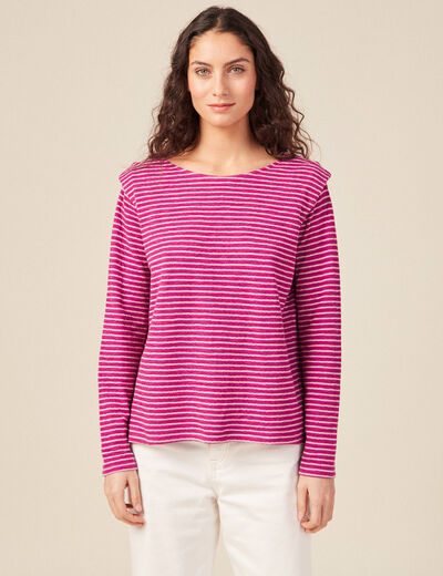 T-shirt manches longues violet clair femme