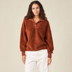 Sweat éco-responsable rouge foncé femme