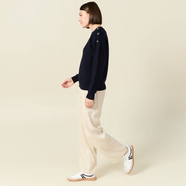 pull eco responsable bleu marine femme Pull éco-responsable bleu marine femme