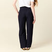 Pantalon large à pinces bleu foncé femme