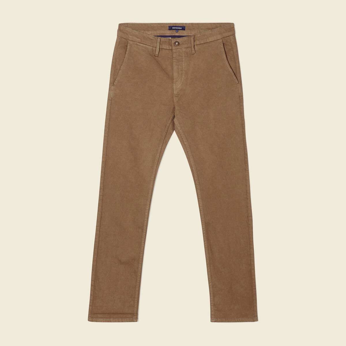 Pantalon chino slim taupe homme