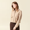 Blouson manches longues doubl&eacute; sable femme