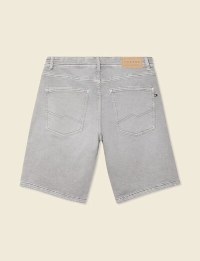 Bermuda en jeans denim gris homme