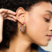 Boucles d'oreilles créoles multicolore femme