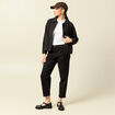 Pantalon taille haute fluide noir femme