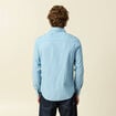 Chemise en coton manches longues denim bleach homme