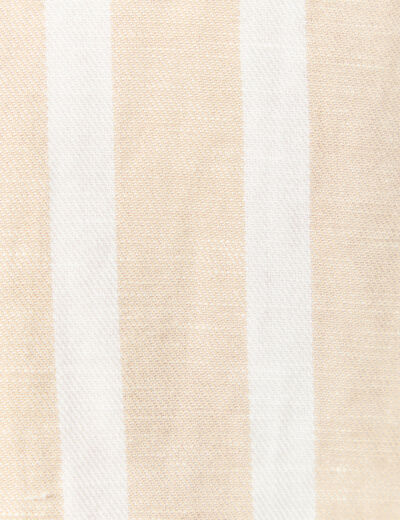 Col ray&eacute; manches longues col classique sable homme