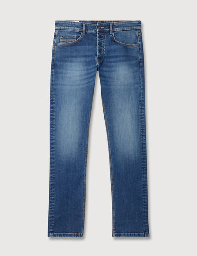 Jeans straight 5 poches denim stone homme