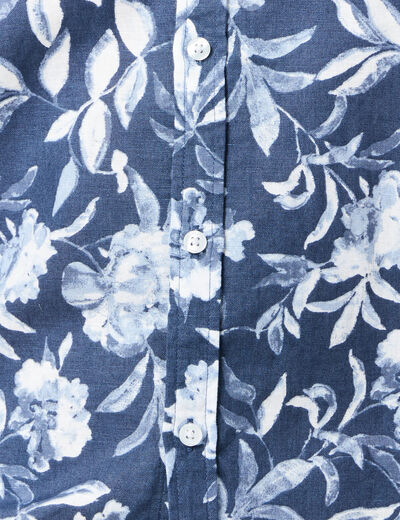 Chemise manches longues bleu homme