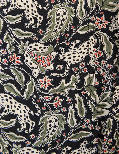 Jupe fluide noir femme
