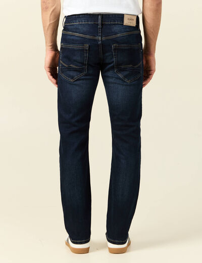 Jeans straight éco-responsable denim brut homme