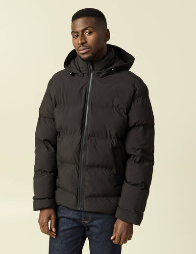 Doudoune avec capuche noir homme