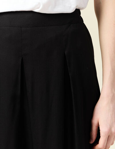 Jupe longue évasée noir femme