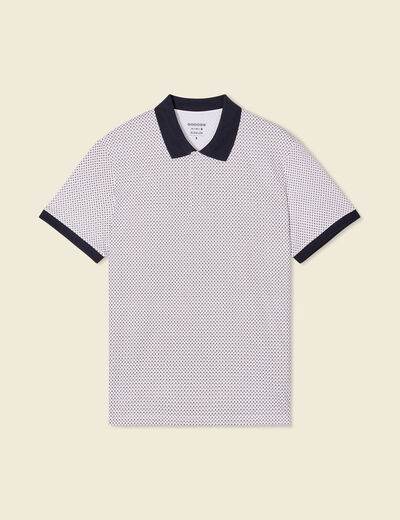 Polo éco-responsable blanc homme