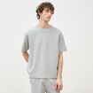 T-shirt ample col rond manches courtes gris homme