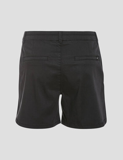 Short chino éco-responsable noir femme