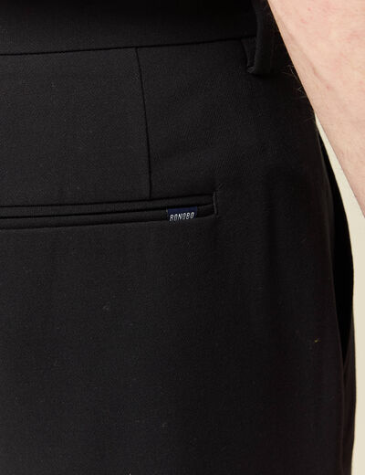Pantalon slim cigarette noir homme