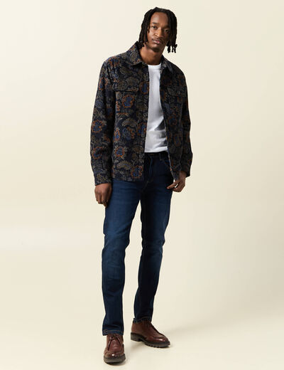 Jeans slim éco-responsable denim brut homme