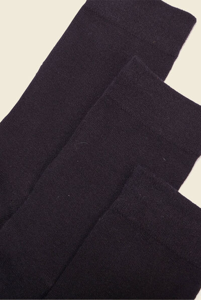 Lot 3 paires de chaussettes homme unies noir homme