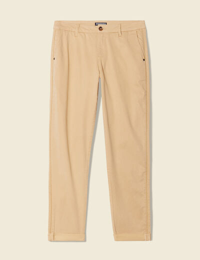 Pantalon chino Instinct beige femme