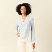 Blouse manches longues bleu ciel femme