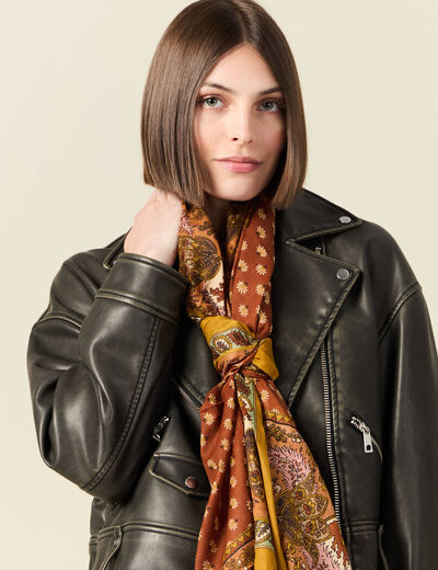 Foulard marron clair femme