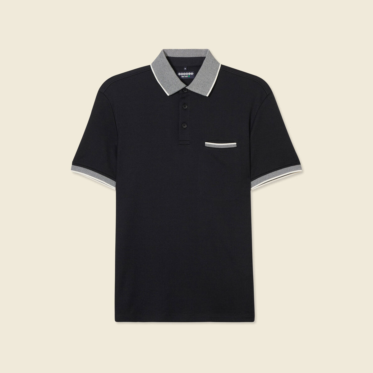 Polo manches courtes noir homme