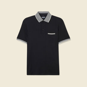 Polo manches courtes noir homme