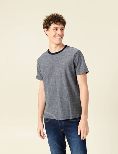 T-shirt manches courtes bleu marine homme