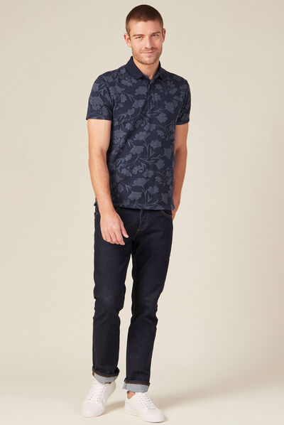 Polo manches courtes bleu marine homme