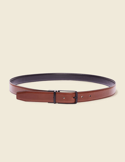 Ceinture en cuir réversible noir homme