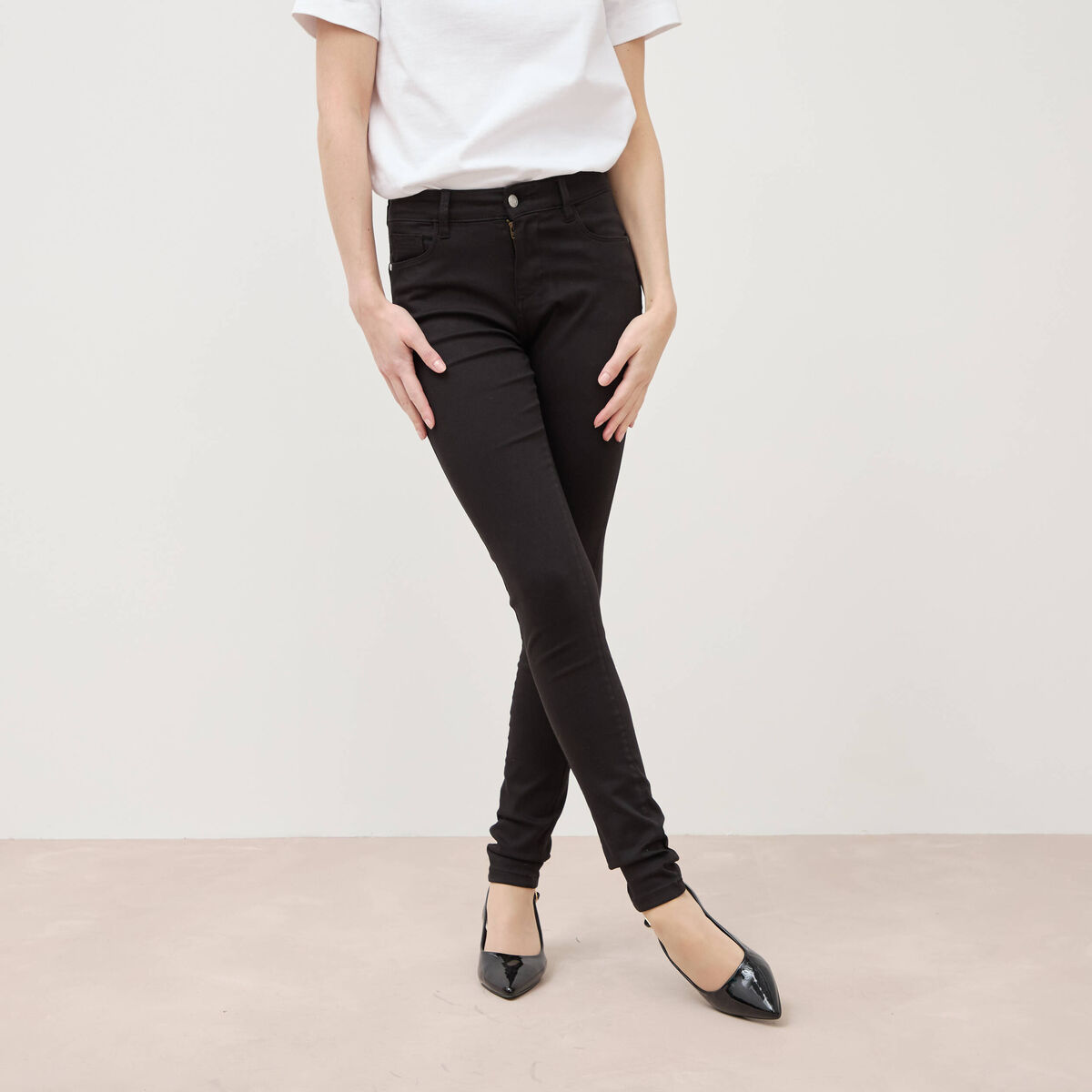 Pantalon Audrey - skinny push up gris fonc&eacute; femme