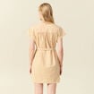 Robe droite ceinturée jaune femme