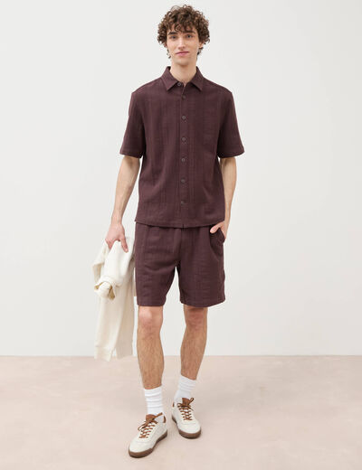 Bermuda marron fonc&eacute; homme
