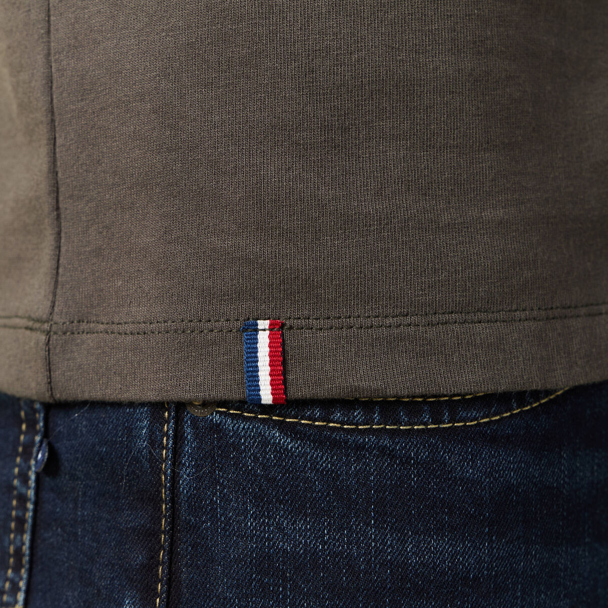 T-shirt manches courtes vert kaki homme