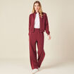 Gilet manches longues zippé prune femme