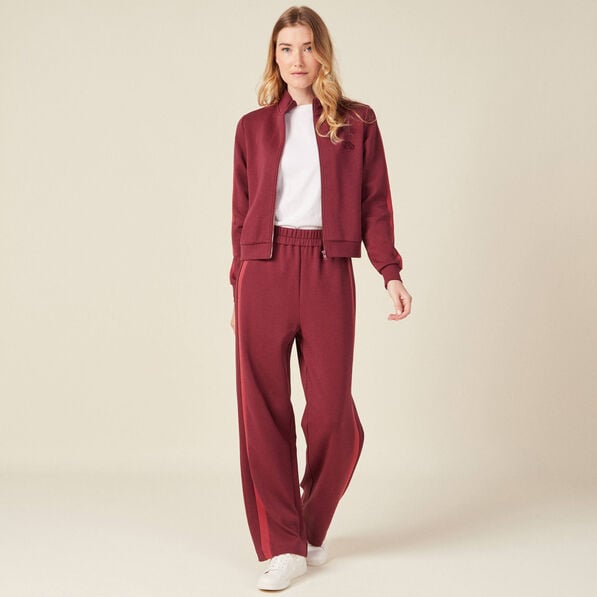 gilet manches longues zippe prune femme Gilet manches longues zippé prune femme