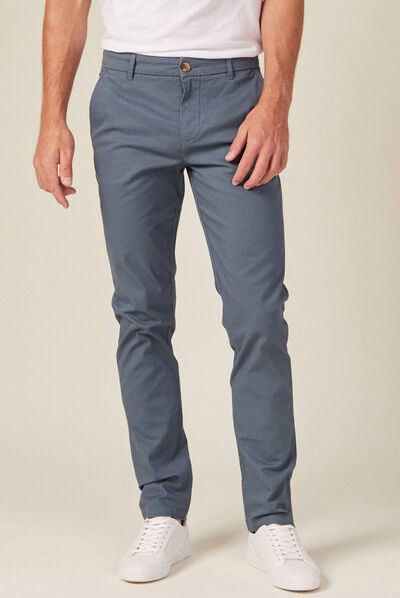 Pantalon slim Instinct chino bleu gris homme