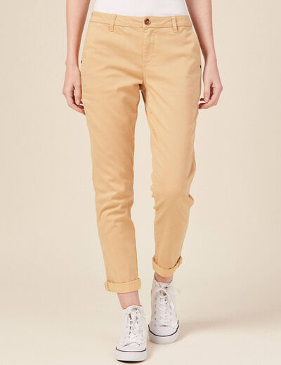 Pantalon chino Instinct beige femme