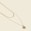Collier 2 rangs couleur or femme