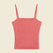 Bustier cropped à bretelles terracotta femme