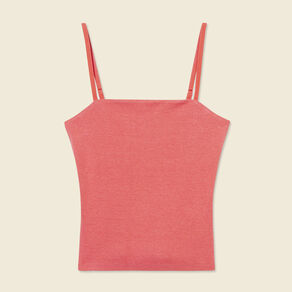 Bustier cropped à bretelles terracotta femme