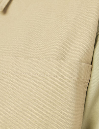 Veste droite avec poches vert kaki femme